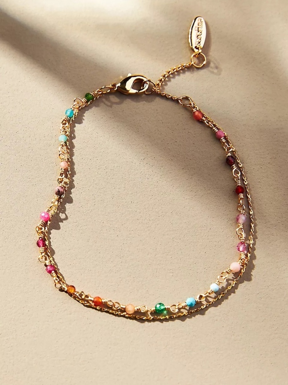 NWT Anthropologie Delicate Beaded Layer Bracelet